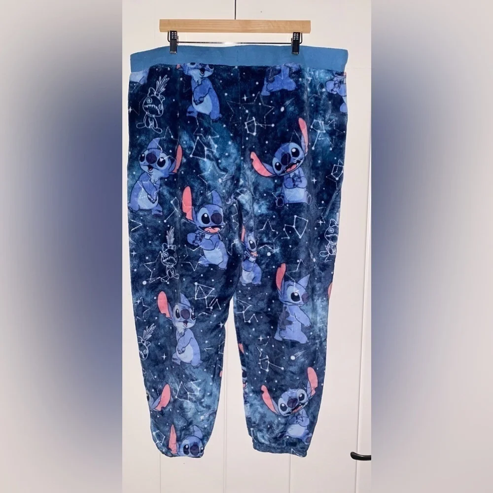 Disney Lilo & Stitch Fleece Cozy Soft Pull On Pajama‎ Women 2X Bottom Pants - Picture 7 of 7